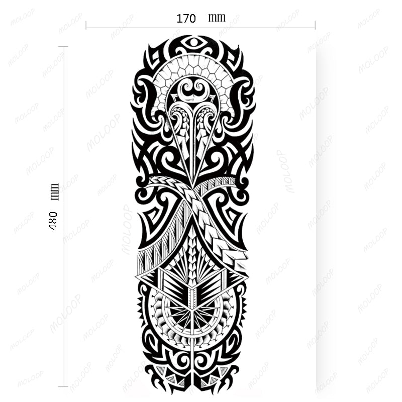 tatouage éphémère Poséidon et Médusa