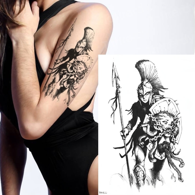 Tatouage éphémère Déesse de la guerre
