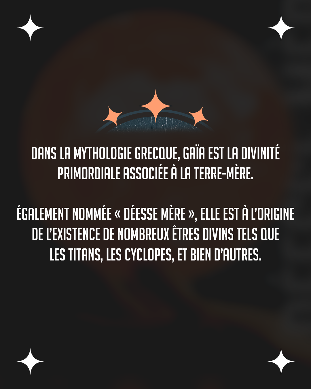 Poster Encadré Gaia Titanide de la terre