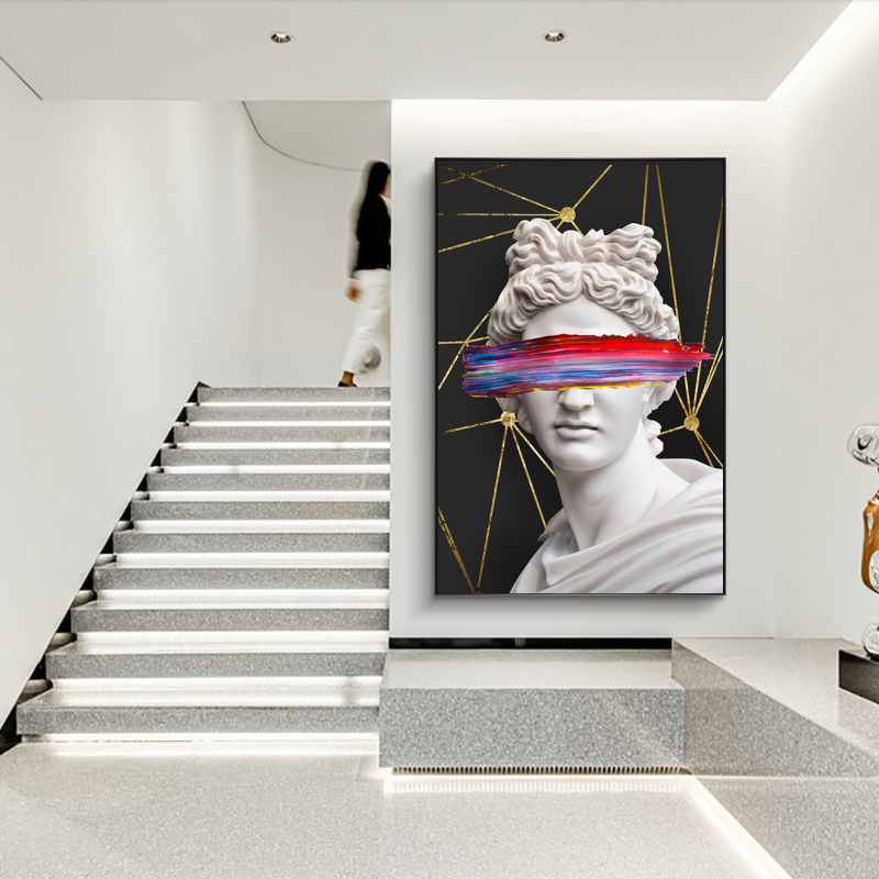 Tableau d'Apollon Sculpture coloré