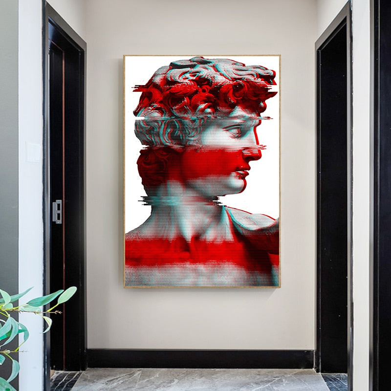 Tableau David Vague Rouge