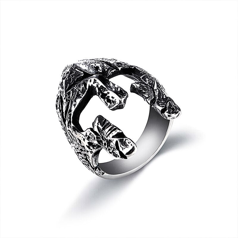 Bague Roi de sparte Casque Sparte