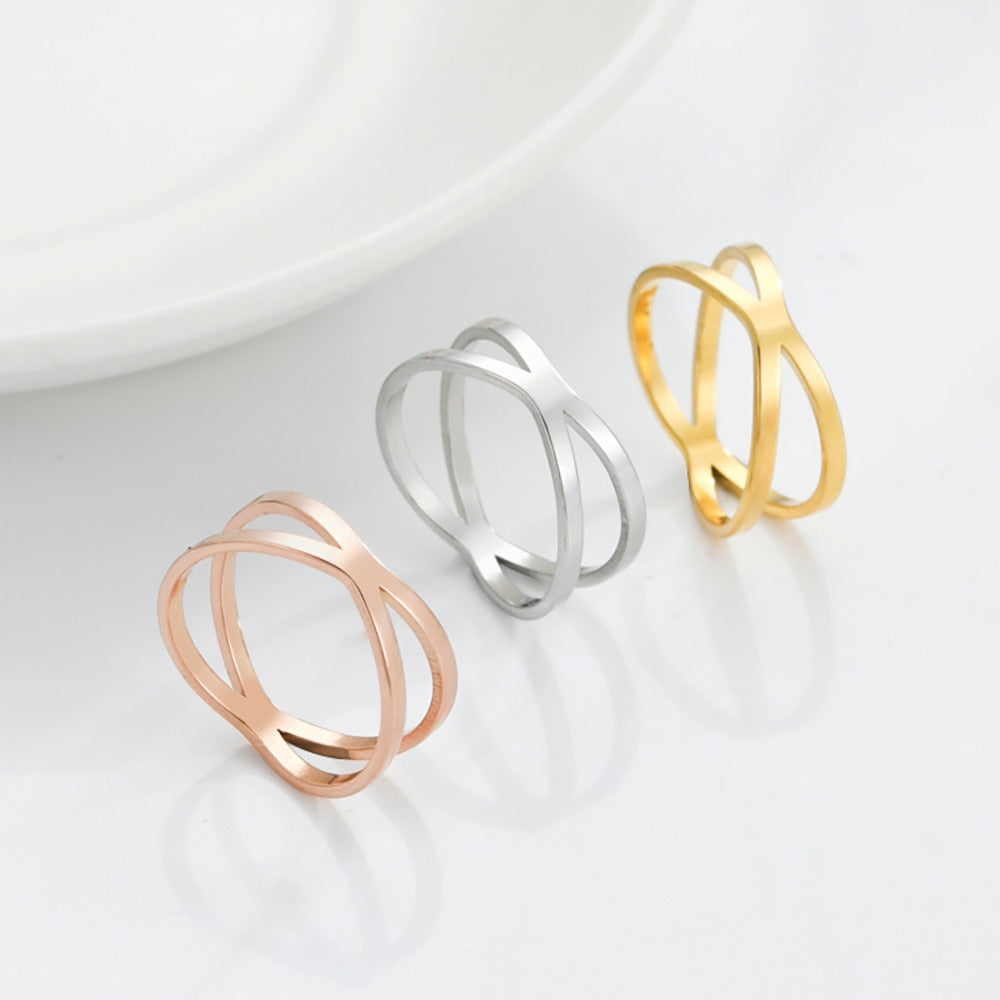 Bague double anneau Déesse grecque