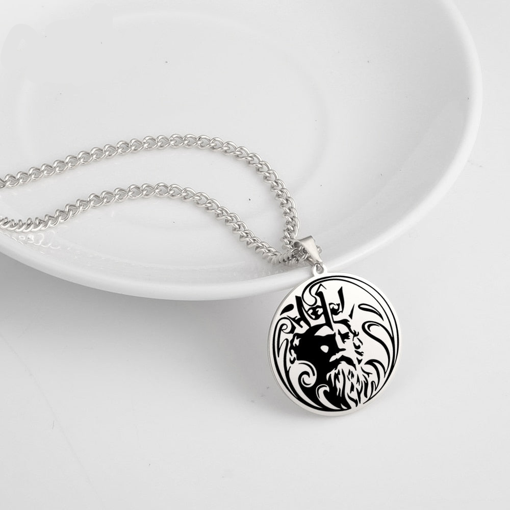 Pendentif Poséidon Dieu des océans et des abysses