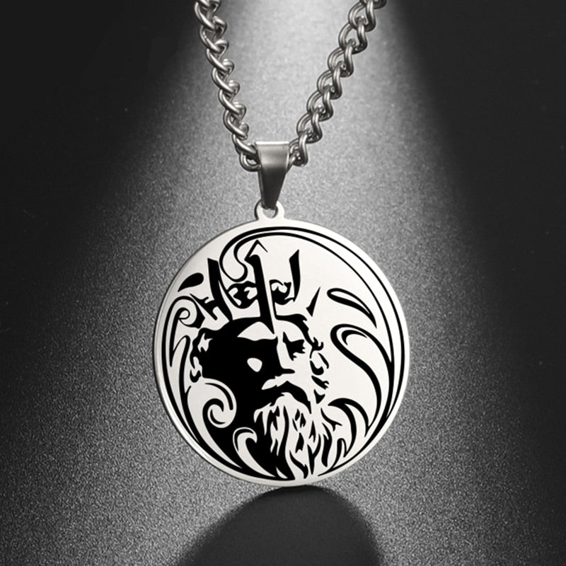 Pendentif Poséidon Dieu des océans et des abysses
