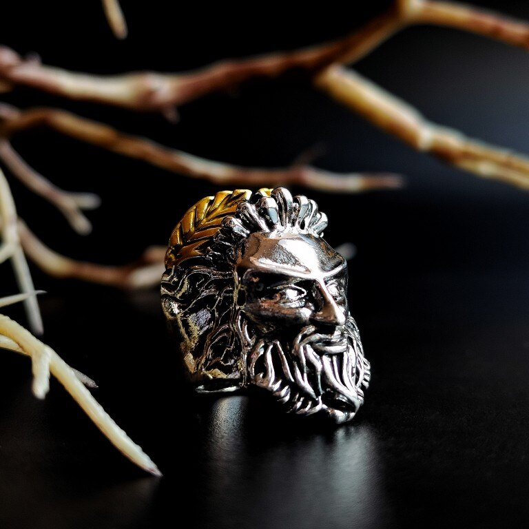 Bague Couronnée Zeus roi des dieux