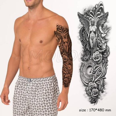 tatouage éphémère <br> Poséidon et Médusa