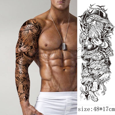 temporary tattoo<br> Poseidon and Medusa