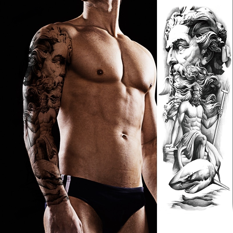 temporary tattoo<br> Poseidon