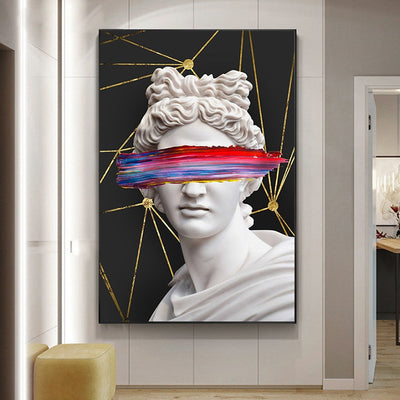 Painting of Apollo<br> Colorful sculpture
