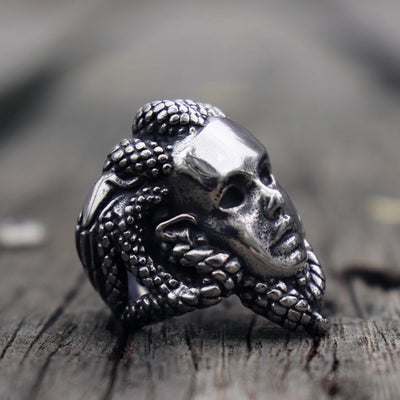 Bague Medusa <br> Masque Acier