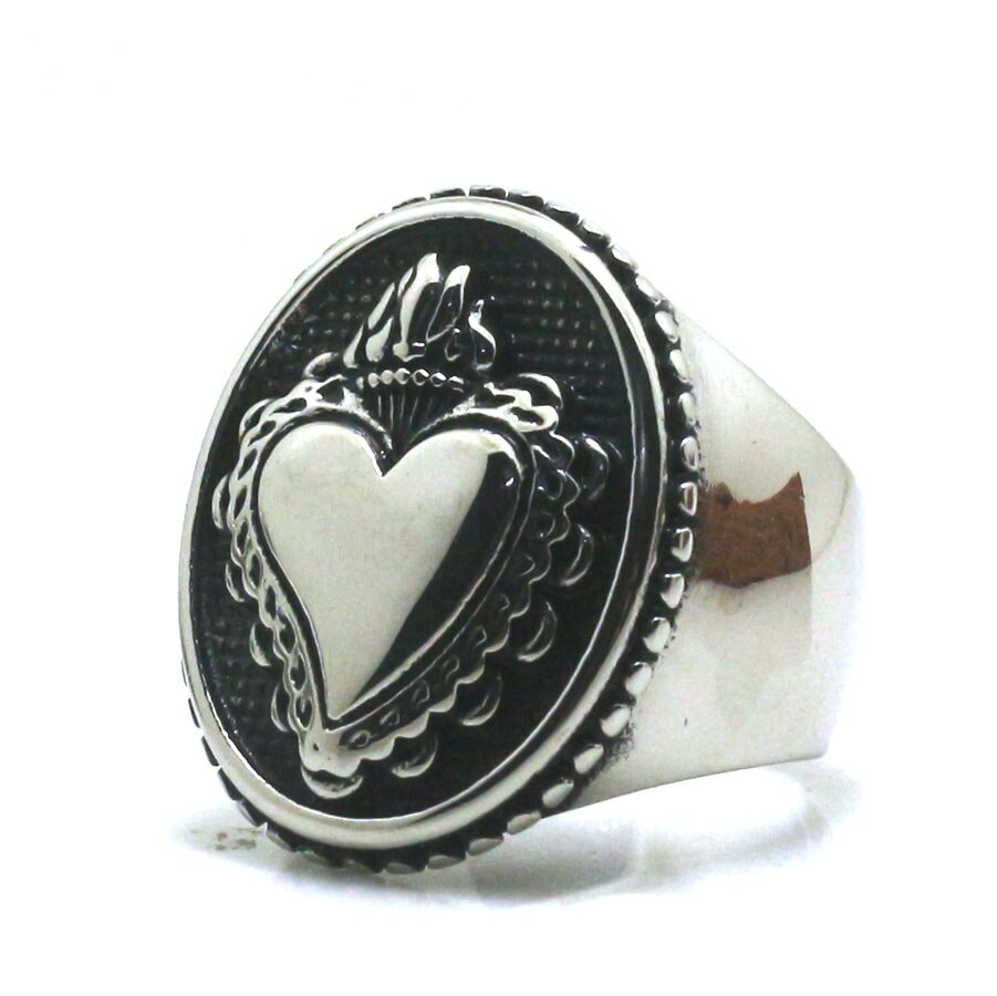 Bague cœur enflammé Dieu Phaéton