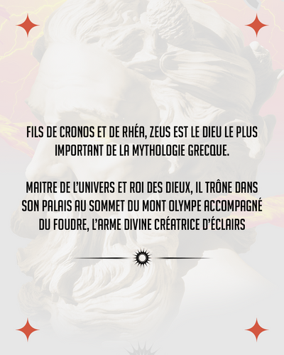 T-shirt Zeus Roi des dieux <br> Mythologie grecque