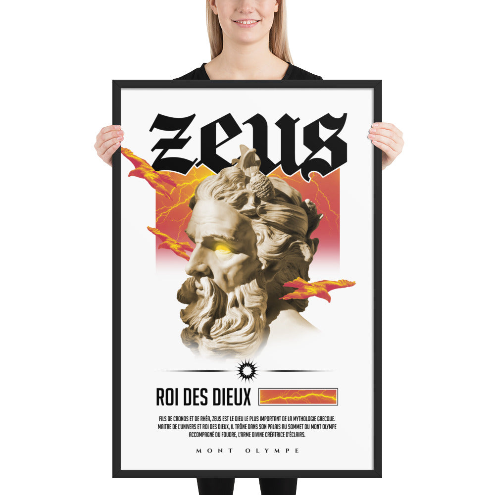 Poster Encadré <br> Zeus Roi des dieux